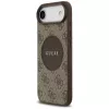 Capa MagSafe Guess 4G Circle Classic Logo para iPhone Air, castanho