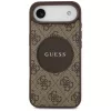 Capa MagSafe Guess 4G Circle Classic Logo para iPhone Air, castanho