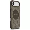 Capa MagSafe Guess 4G Circle Classic Logo para iPhone Air, castanho