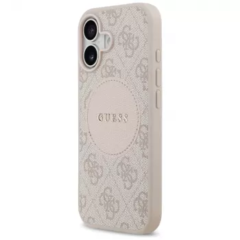 Capa MagSafe Guess 4G Circle Classic Logo para iPhone 17, rosa