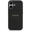 Capa MagSafe Guess Grained Ring para iPhone 17, preto