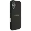 Capa MagSafe Guess Grained Ring para iPhone 17, preto