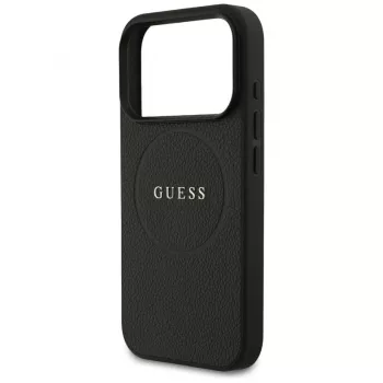 Capa MagSafe Guess Grained Ring para iPhone 17 Pro Max, preto