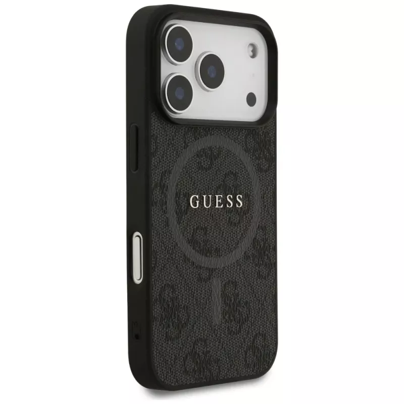 Capa Guess 4G Ring Classic Logo MagSafe para iPhone 17 Pro (preto)