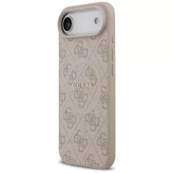 Capa Guess 4G Ring Classic Logo MagSafe para iPhone Air, rosa