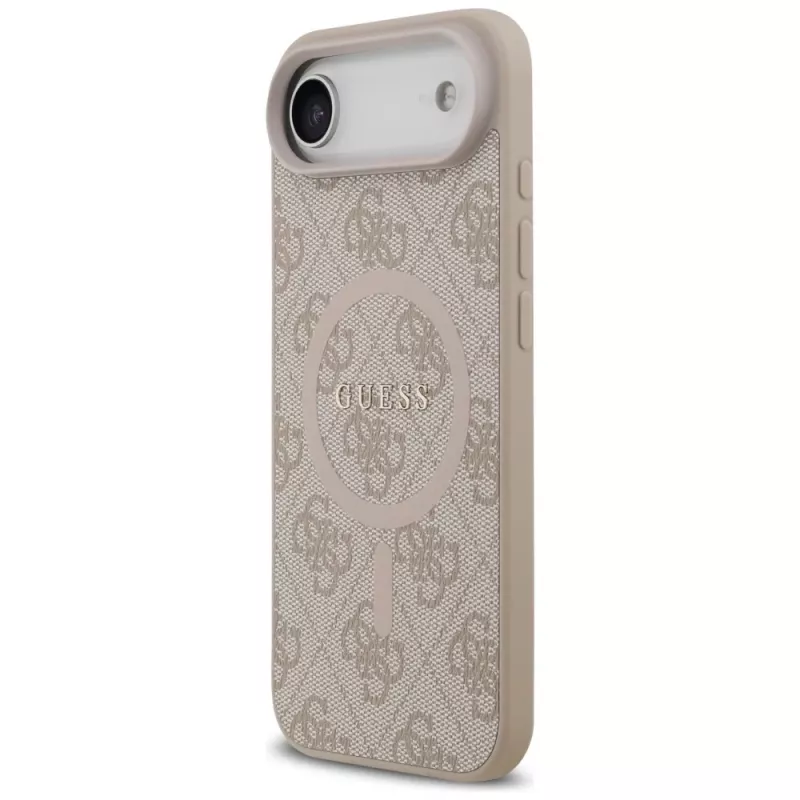 Capa Guess 4G Ring Classic Logo MagSafe para iPhone Air, rosa