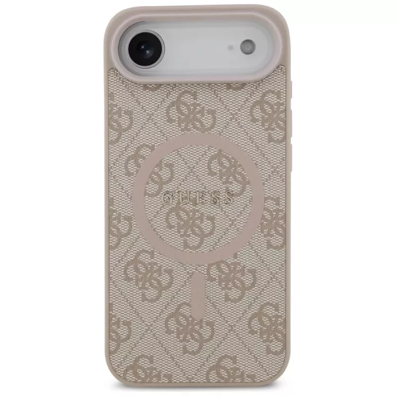 Capa Guess 4G Ring Classic Logo MagSafe para iPhone Air, rosa