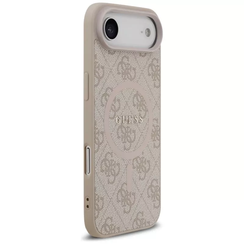 Capa Guess 4G Ring Classic Logo MagSafe para iPhone Air, rosa