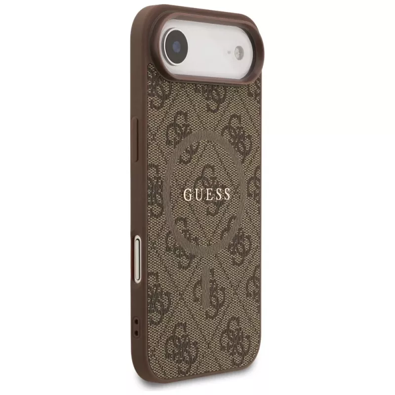 Capa Guess 4G Ring Classic Logo MagSafe para iPhone Air, castanho
