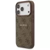 Capa Guess 4G Ring Classic Logo MagSafe para Apple iPhone 17 Pro, castanho