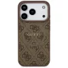 Capa Guess 4G Ring Classic Logo MagSafe para Apple iPhone 17 Pro, castanho