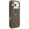 Capa Guess 4G Ring Classic Logo MagSafe para Apple iPhone 17 Pro, castanho