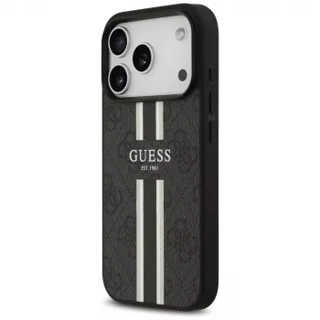 Capa Guess 4G Printed Stripes MagSafe para iPhone 17 Pro (preto)