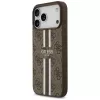 Capa Guess 4G Printed Stripes MagSafe para iPhone 17 Pro Max (castanho)