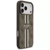 Capa Guess 4G Printed Stripes MagSafe para iPhone 17 Pro Max (castanho)