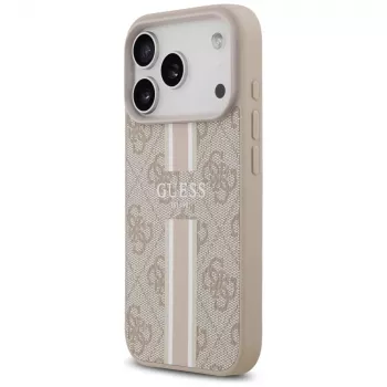 Capa Guess 4G Printed Stripes MagSafe para iPhone 17 Pro (rosa)