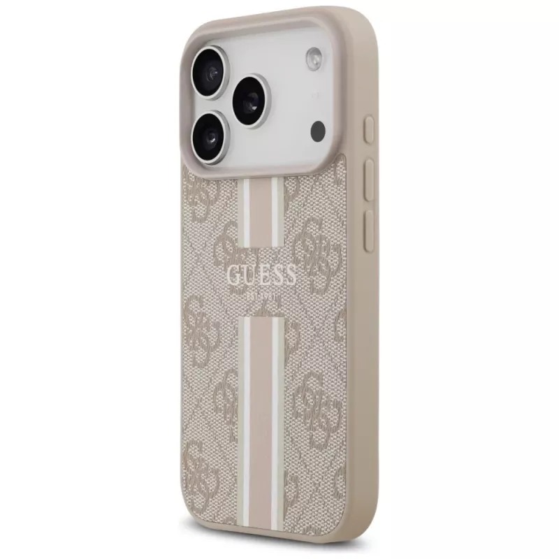 Capa Guess 4G Printed Stripes MagSafe para iPhone 17 Pro (rosa)