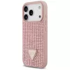 Capa Guess Rhinestone Triangle Logo para iPhone 17 Pro, rosa