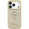 Capa Guess Fixed Glitter Big 4G para Apple iPhone 17 Pro, dourado