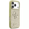 Capa Guess Fixed Glitter Big 4G para Apple iPhone 17 Pro, dourado