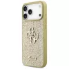 Capa Guess Fixed Glitter Big 4G para iPhone 17 Pro Max (dourado)