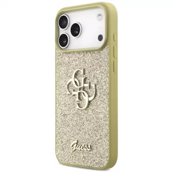 Capa Guess Fixed Glitter Big 4G para iPhone 17 Pro Max (dourado)