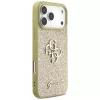 Capa Guess Fixed Glitter Big 4G para iPhone 17 Pro Max (dourado)