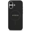 Capa Guess Saffiano Classic Logo MagSafe para iPhone 17, preto
