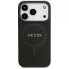 Capa Guess Saffiano Classic Logo MagSafe para iPhone 17 Pro, preto