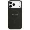 Capa Guess Saffiano Classic Logo MagSafe para iPhone 17 Pro Max, preto