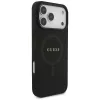 Capa Guess Saffiano Classic Logo MagSafe para iPhone 17 Pro Max, preto