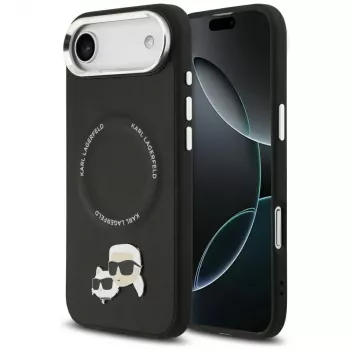 Capa KARL LAGERFELD Karl & Choupette Pins MagSafe para iPhone Air, preto