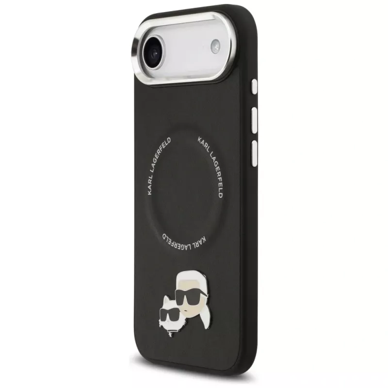 Capa KARL LAGERFELD Karl & Choupette Pins MagSafe para iPhone Air, preto