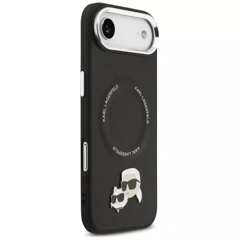 Capa KARL LAGERFELD Karl & Choupette Pins MagSafe para iPhone Air, preto