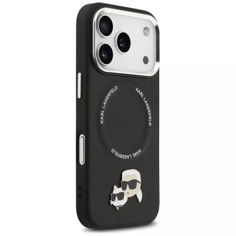 Capa KARL LAGERFELD Karl & Choupette Pins MagSafe para Apple iPhone 17 Pro - preto