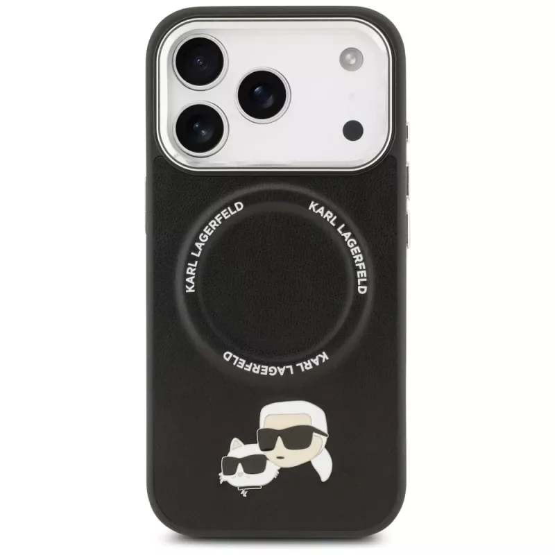 Capa KARL LAGERFELD Karl & Choupette Pins MagSafe para Apple iPhone 17 Pro - preto