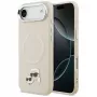 KARL LAGERFELD Karl & Choupette Pins capa MagSafe para Apple iPhone Air - bege