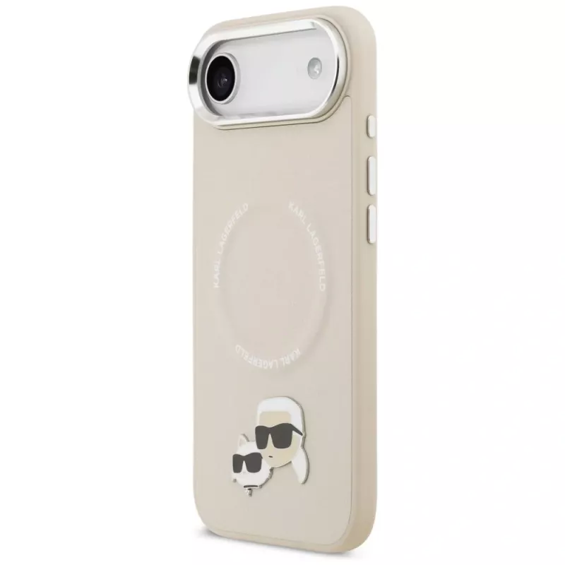 KARL LAGERFELD Karl & Choupette Pins capa MagSafe para Apple iPhone Air - bege