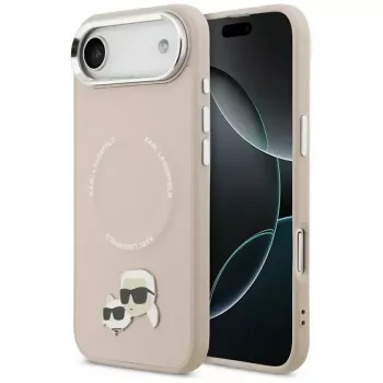 Capa KARL LAGERFELD Karl & Choupette Pins MagSafe para iPhone Air, rosa