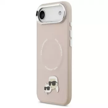 Capa KARL LAGERFELD Karl & Choupette Pins MagSafe para iPhone Air, rosa