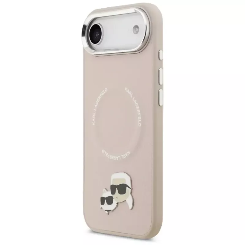 Capa KARL LAGERFELD Karl & Choupette Pins MagSafe para iPhone Air, rosa