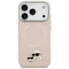 Capa Karl Lagerfeld Karl & Choupette Pins MagSafe para iPhone 17 Pro, rosa