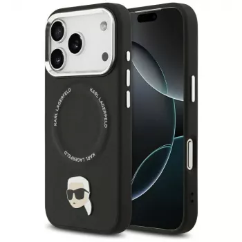 Capa KARL LAGERFELD Karl Pin MagSafe para Apple iPhone 17 Pro - preto