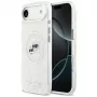 Karl Lagerfeld IML Glitter Karl & Choupette Heads Logo capa MagSafe para Apple iPhone Air - cinzenta