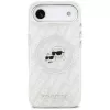 Karl Lagerfeld IML Glitter Karl & Choupette Heads Logo capa MagSafe para Apple iPhone Air - cinzenta