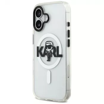 Capa KARL LAGERFELD IML Karl Sketch Logo MagSafe para Apple iPhone 17, transparente