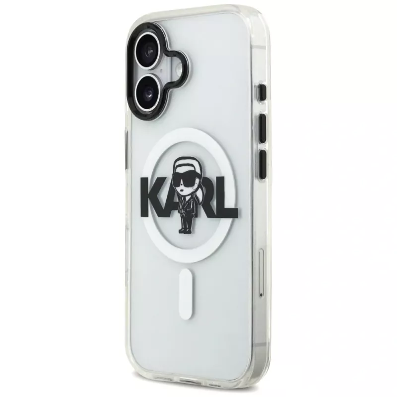 Capa KARL LAGERFELD IML Karl Sketch Logo MagSafe para Apple iPhone 17, transparente
