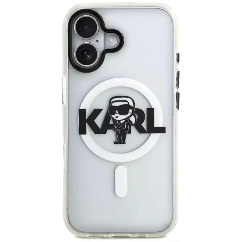 Capa KARL LAGERFELD IML Karl Sketch Logo MagSafe para Apple iPhone 17, transparente