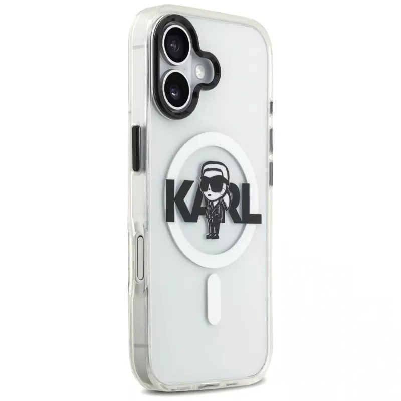 Capa KARL LAGERFELD IML Karl Sketch Logo MagSafe para Apple iPhone 17, transparente