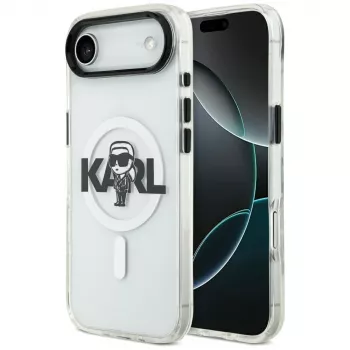 Capa Karl Lagerfeld IML Karl Sketch Logo MagSafe para iPhone Air, transparente